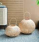 A & B Home Beige Large Bamboo Lantern-3