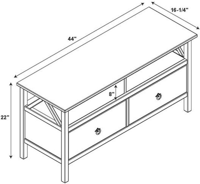 Linon Titian Antique Tobacco TV Stand -2