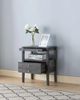 Brassex Inc. Distressed Grey 18" Accent Table-2