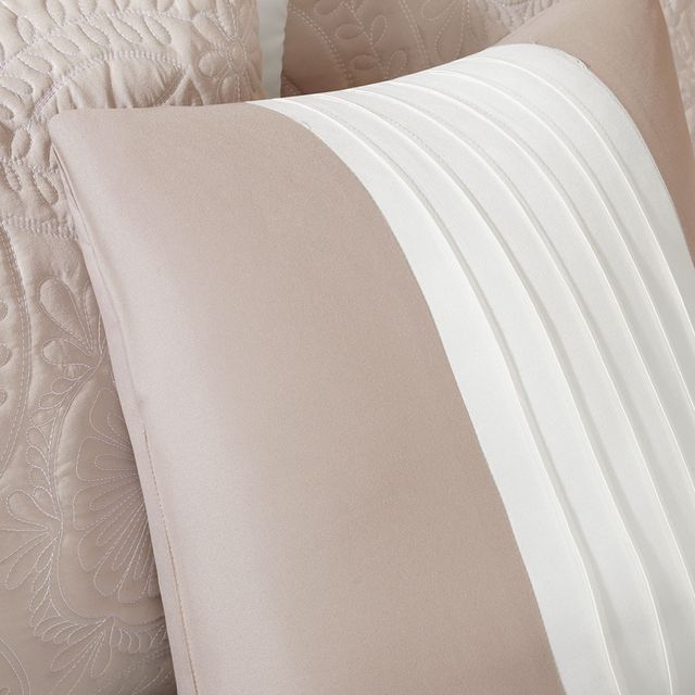 Olliix by Madison Park 5 Piece Khaki Queen Ashbury Reversible Bedspread Set-4