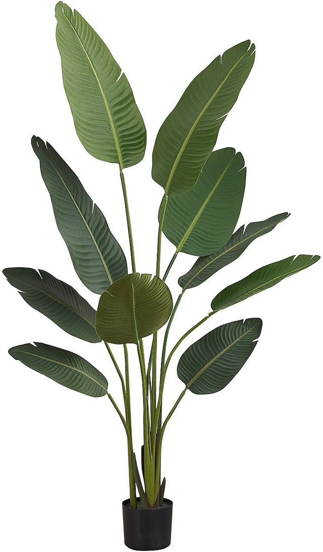 Monarch Specialties Inc. Green/Black 60" Artificial Potted Bird Of Paradise Tree-0