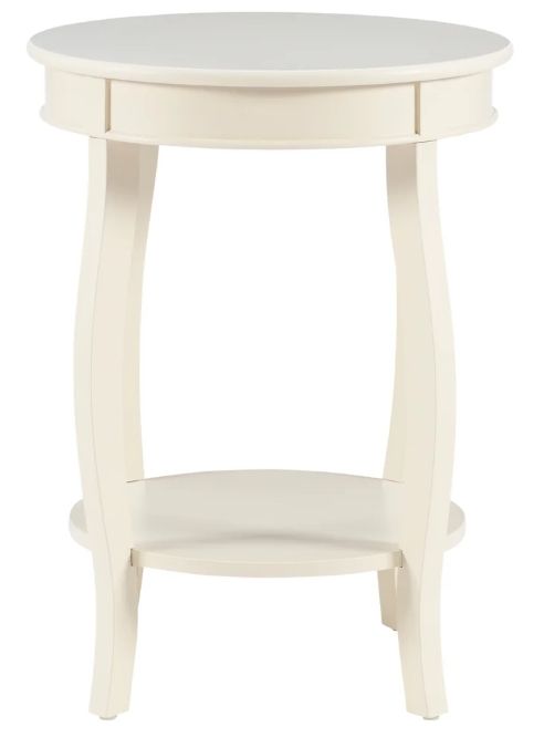 Powell® Rainbow Off-White Round Side Table-3