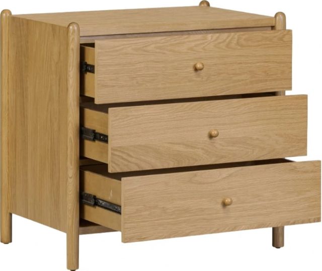 Moe's Home Collection Billy Natural 3-Drawer Nightstand -1