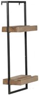 A & B Home Black/Brown Wall Shelf with Two Shelves-0