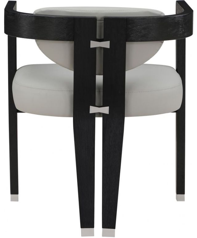 Meridian Furniture Carlyle Gray/Black Dining Arm Chair-3