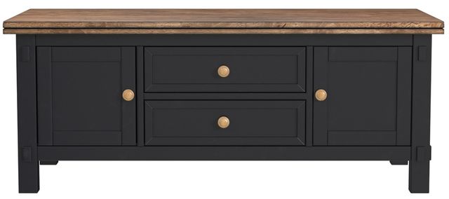 A-America® Stormy Ridge Chickory Top Cocktail Table with Slate Black Base-2