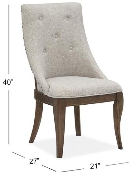 Magnussen Home® Roxbury Manor Beige/Homestead Brown Dining Arm Chair-2