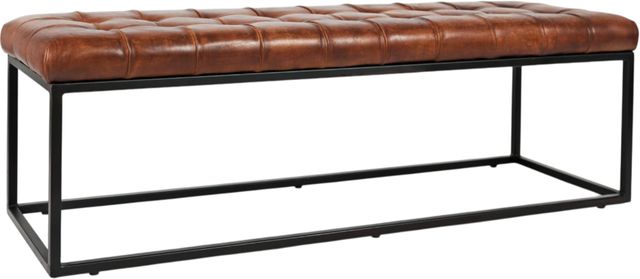 Jofran Inc. Global Archive Hogan Saddle Leather Bench-0