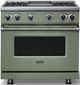 Viking® 7 Series 36" Eucalyptus Pro Style Natural Gas Range with Griddle-2