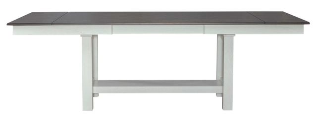 Liberty Furniture Brook Bay 5-Piece Carbon Gray/Textured White Trestle Dining Set-2