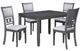 New Classic® Home Furnishings Gia 5-Piece Gray Dining Table Set -0