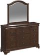 Elements International Cameron 4-Piece Cherry Queen Sleigh Bedroom Set-3
