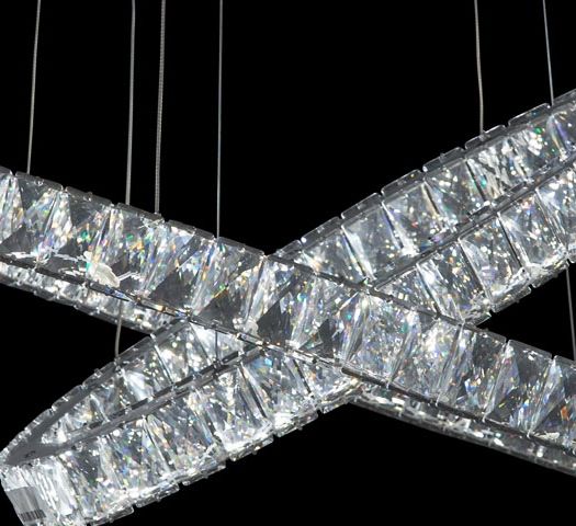 Michael Amini® Crossover Small Silver LED Chandelier-1