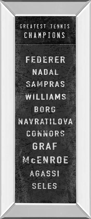Classy Art The Greatest Tennis Champions by The Vintage Collection Mirrored Frame Wall Art-0