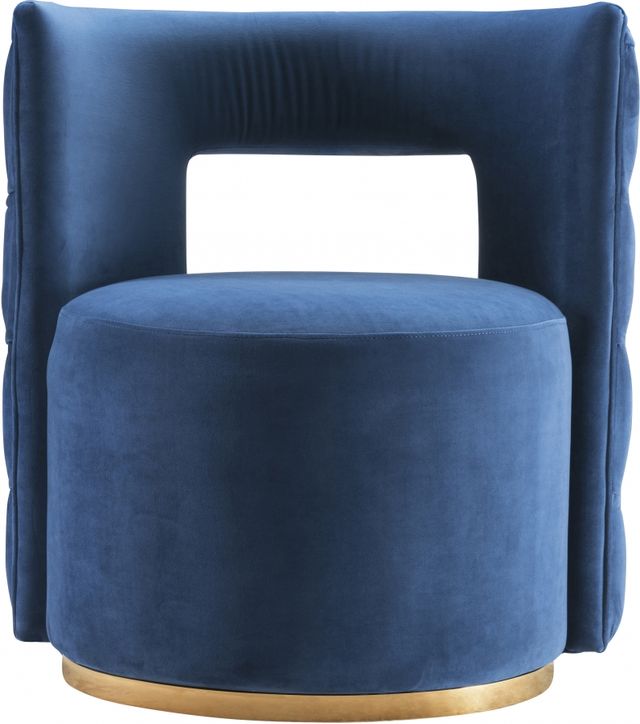 Meridian Furniture Theo Navy Velvet Swivel Chair-2