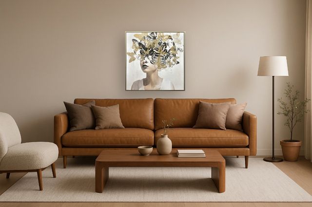 Classy Living Mindful Gilded Monarch Muse Wall Art-1
