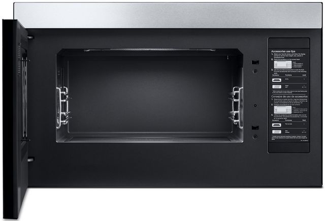 JennAir® 1.1 Cu. Ft. Floating Glass Black Over the Range Microwave-1