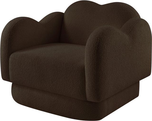 Meridian Furniture Bloom Brown Teddy Fabric Accent Chair-3