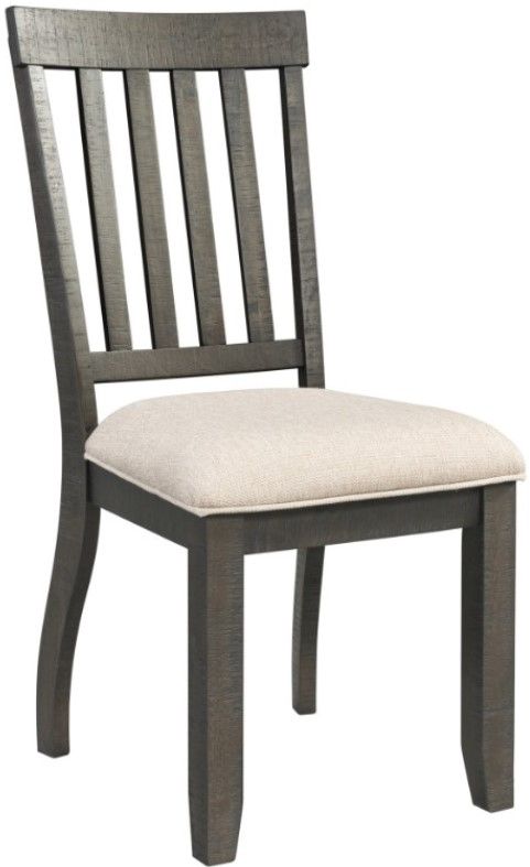 Elements International Stone 6-Piece Cream/Smokey Walnut Dining Set-3