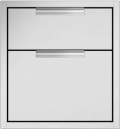 DCS 20.31" Brushed Stainless Steel Tower Drawer Double
