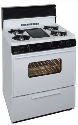 Premier 30" White Freestanding Gas Range-0