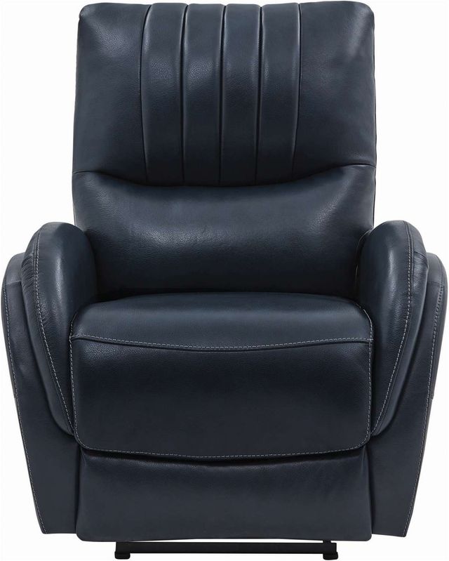 Coaster® Blue Power Headrest & Lumbar Recliner-0