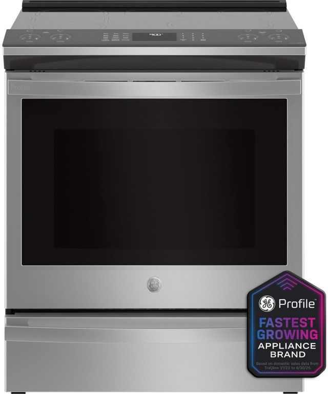 GE Profile™ 30" Fingerprint Resistant Stainless Steel Slide In Induction Range-1