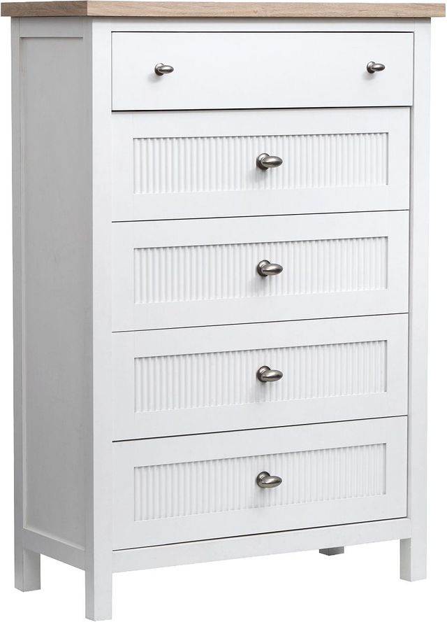 Magnussen Home® Windmill Harbour Sand/White Whisp Drawer Chest-0