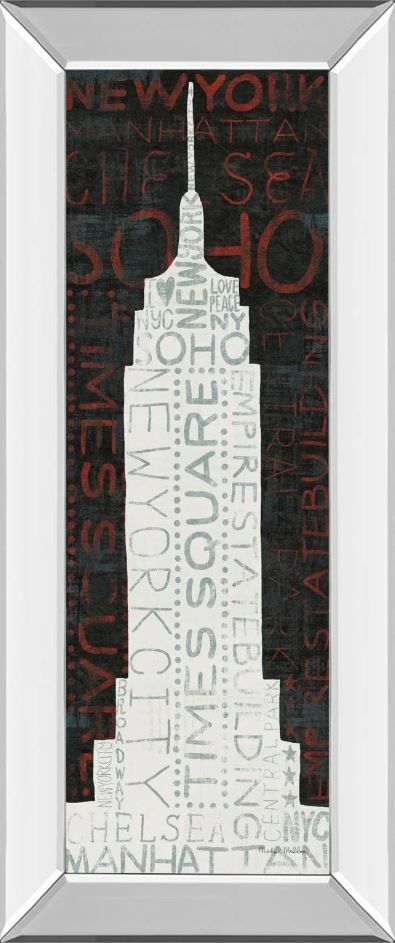 Classy Art Empire State Building by Micheal Mullan Mirror Framed Wall Art-0