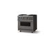 Viking® 5 Series 36" Damascus Gray Pro Style Gas (NG) Range with Polished Chrome Trim-2