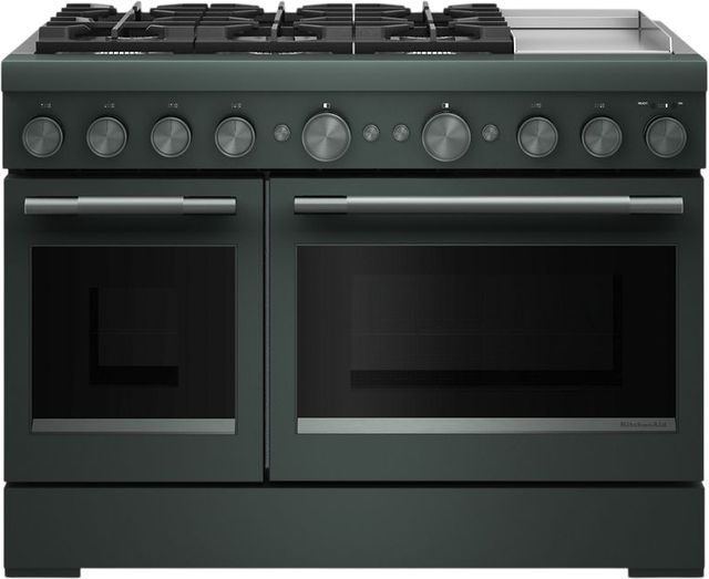 KitchenAid® 48" Juniper Pro Style Dual Fuel Range with Chrome Electric Griddle-0