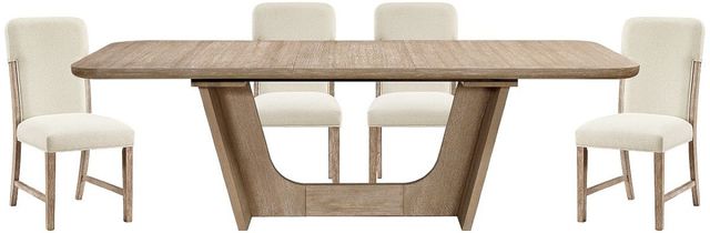 Mazin Furniture Wilshire 5-Piece Natural Oak Dining Set-1