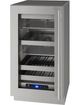 U-Line 5 Class Collection 18” 3.7 Cu. Ft. Stainless Steel Beverage Center with Left Hinge Glass Door-0