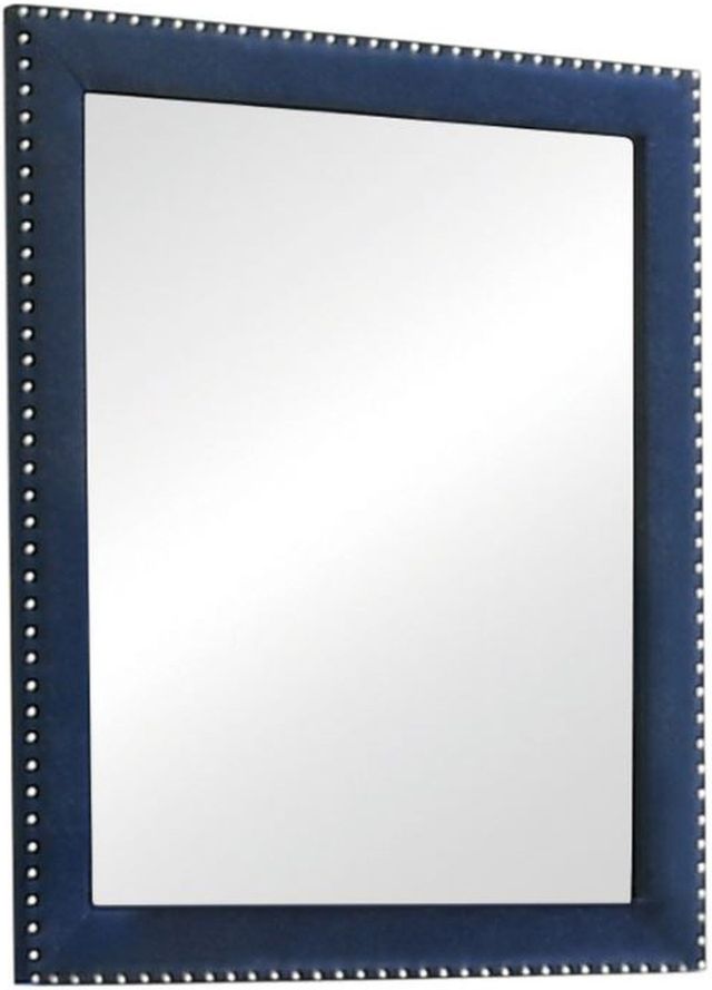Coaster® Melody Pacific Blue Upholstered Dresser Mirror-0