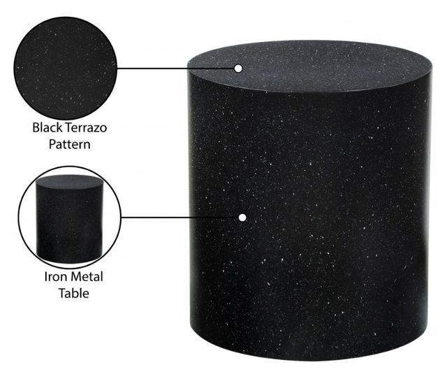 Meridian Furniture Terrazo Black End Table-3
