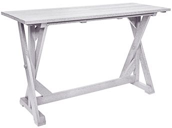 C R Plastics Harvest 72" White Bar Table-0