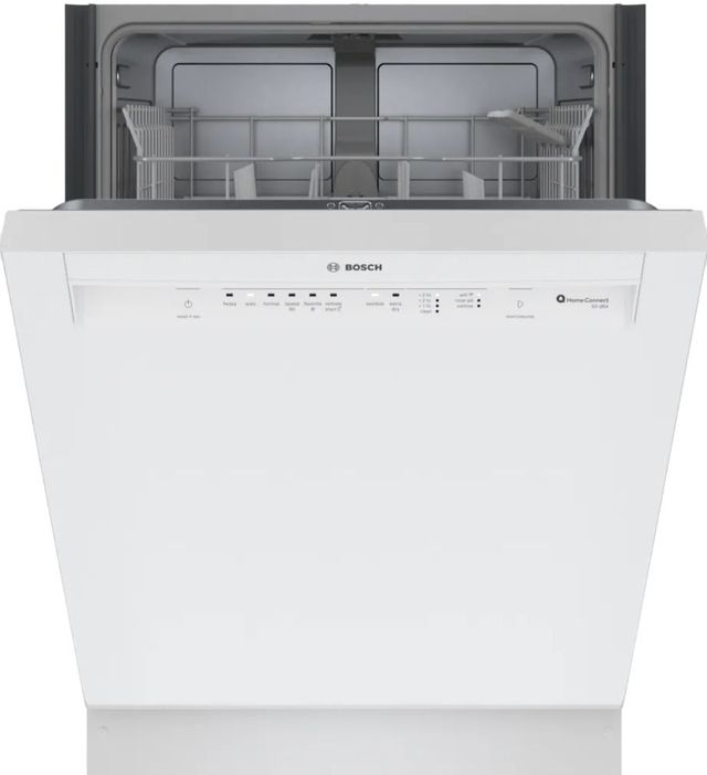 Bosch® 100 Series 24" White Front Control Built In Dishwasher-1