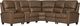 Hooker® Furniture Ready-Made Upholstery Julian 6-Piece Rowe Chocolate Power Reclining Sectional-0