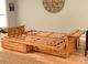 Kodiak Furniture Phoenix Linen Cocoa/Butternut Queen Futon with Mattress and Storage Drawers-2