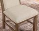 Furniture of America® Monclova 2-Piece Beige/Rustic Oak Side Chair-2