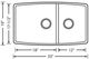 Blanco Performa Cinder 33" Silgranit Granite Composite Undermount Double Bowl Kitchen Sink with 60/40 Split-4