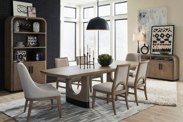 Magnussen Home® Tristan Swiss Coffee Brown Trestle Dining Table-1