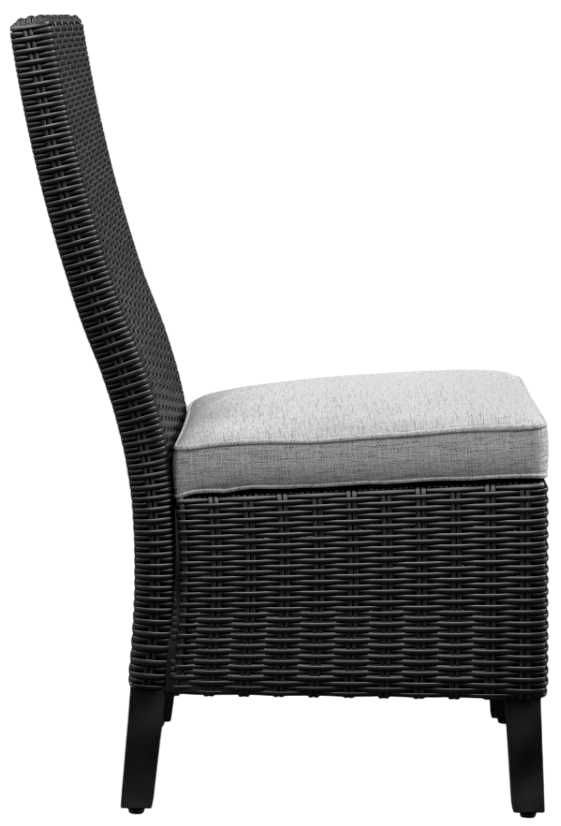 Signature Design by Ashley® Beachcroft 2-Piece Black/Light Gray Resin Outdoor Side Chair Set-3