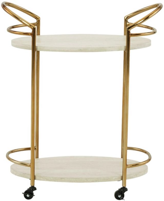 Signature Design by Ashley® Tarica Cream/Gold Bar Cart-1