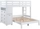 Homelegance® Sloane White Twin over Full Youth Loft Bunk Bed with Chest and Hidden Desk-2