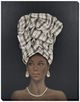 Classy Living Dramatic Majestic Plaid Crowned Muse Wall Art-0