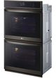 LG 30” PrintProof® Black Stainless Steel Built In Double Electric Wall Oven-2
