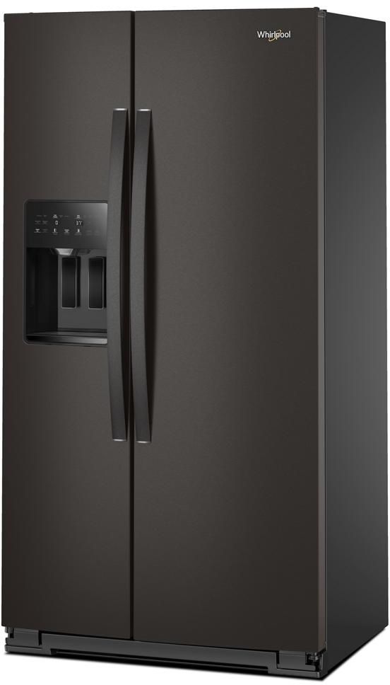 Whirlpool® 36" 20.9 Cu. Ft. Black Stainless Steel Counter Depth Side by Side Refrigerator-2