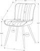 Monarch Specialties Inc. 2-Piece Black Leather-Look Dining Chair Set-1
