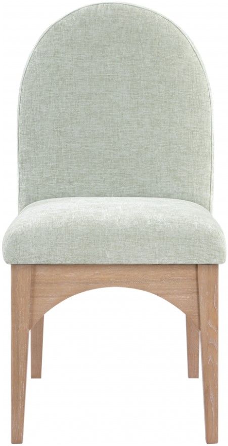 Meridian Furniture Waldorf Mint/Natural Chenille Upholstered Dining Chair-1
